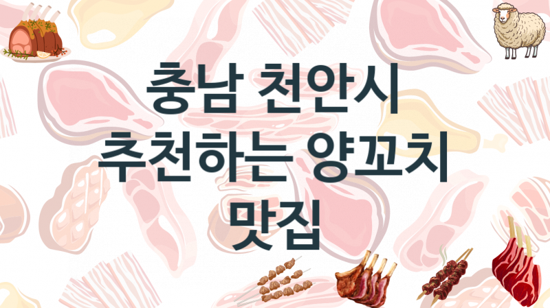 충남 천안시 양꼬치집 추천